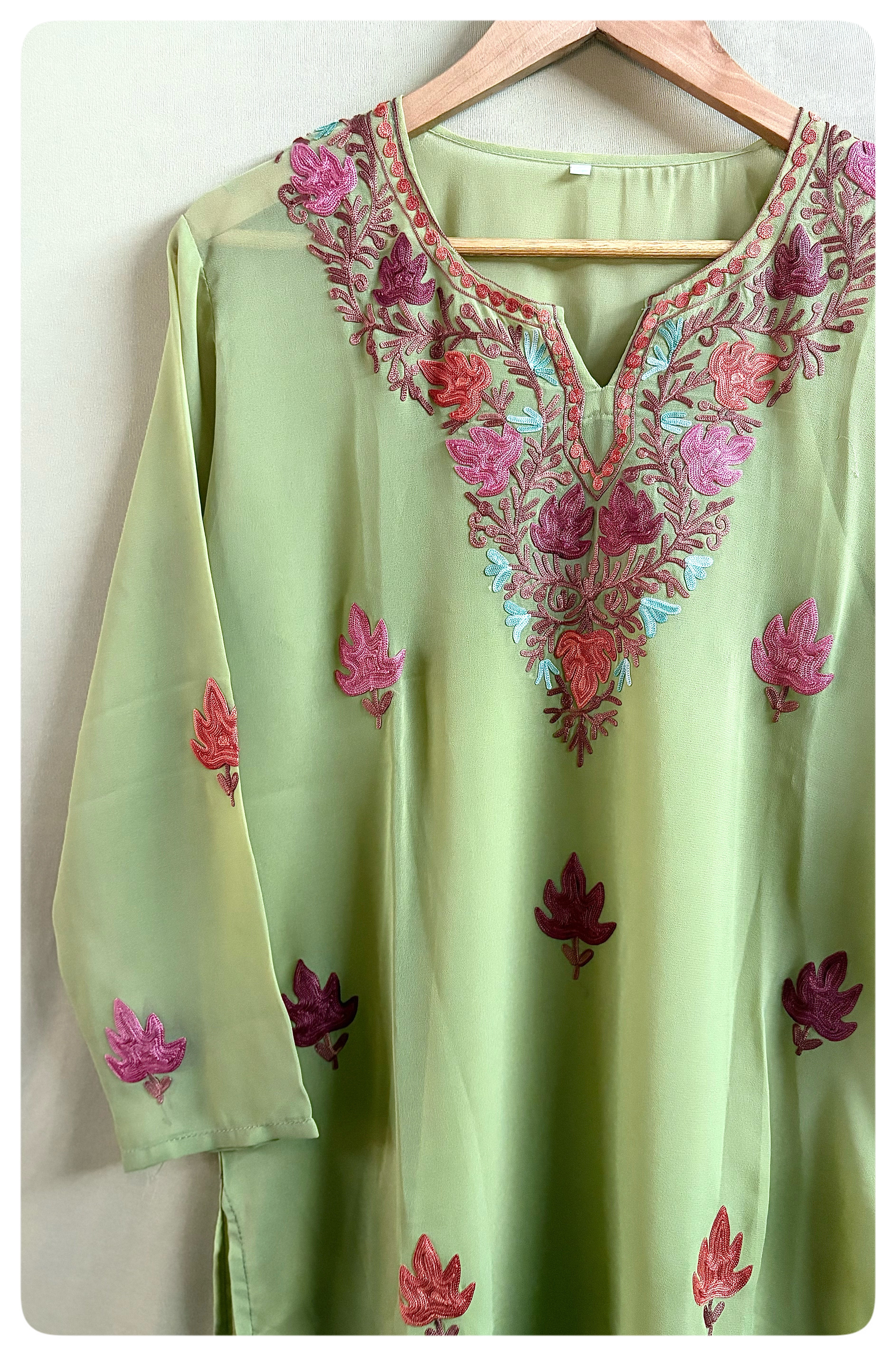 Pistachio green kurta