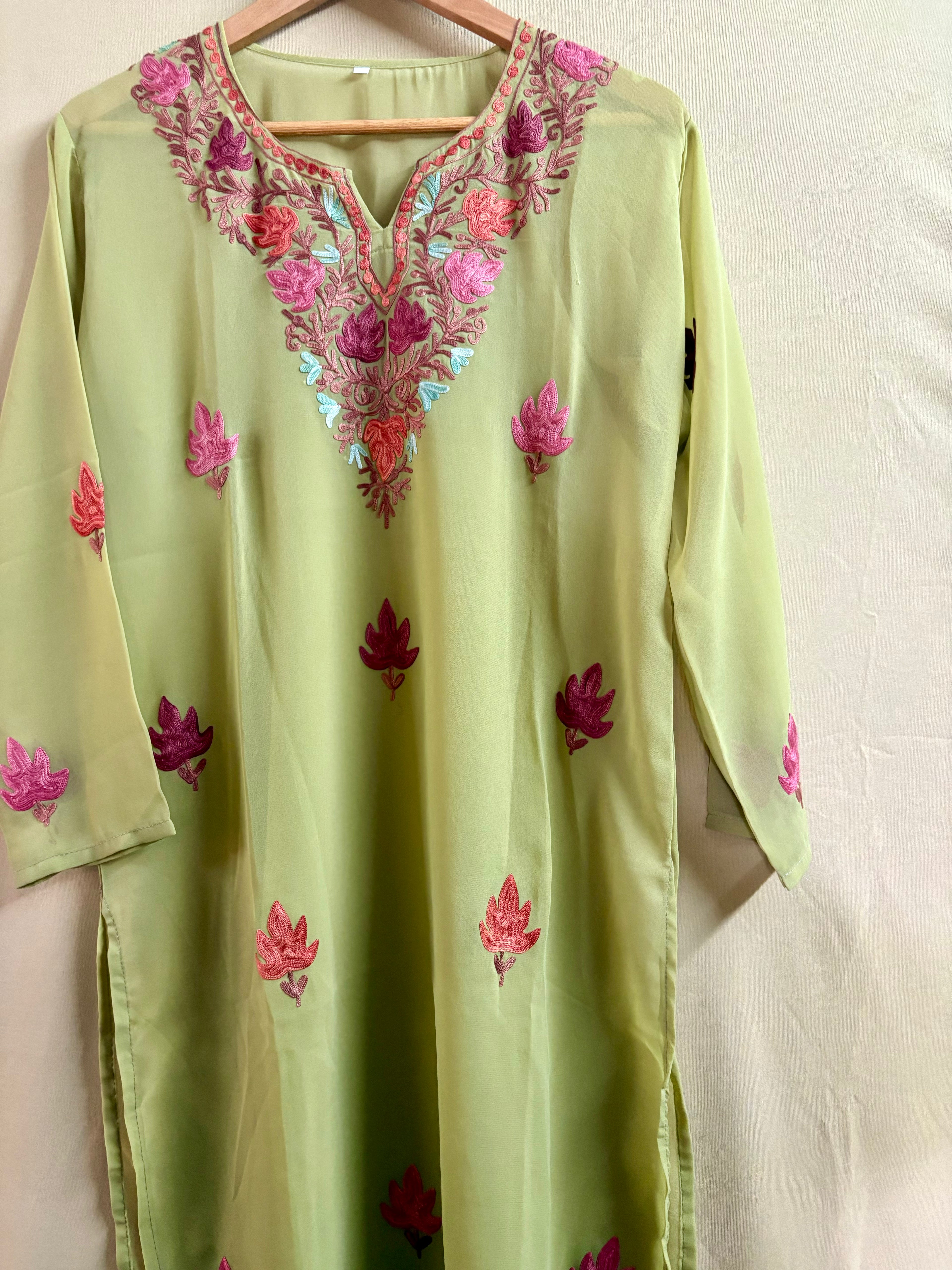 Pistachio green kurta
