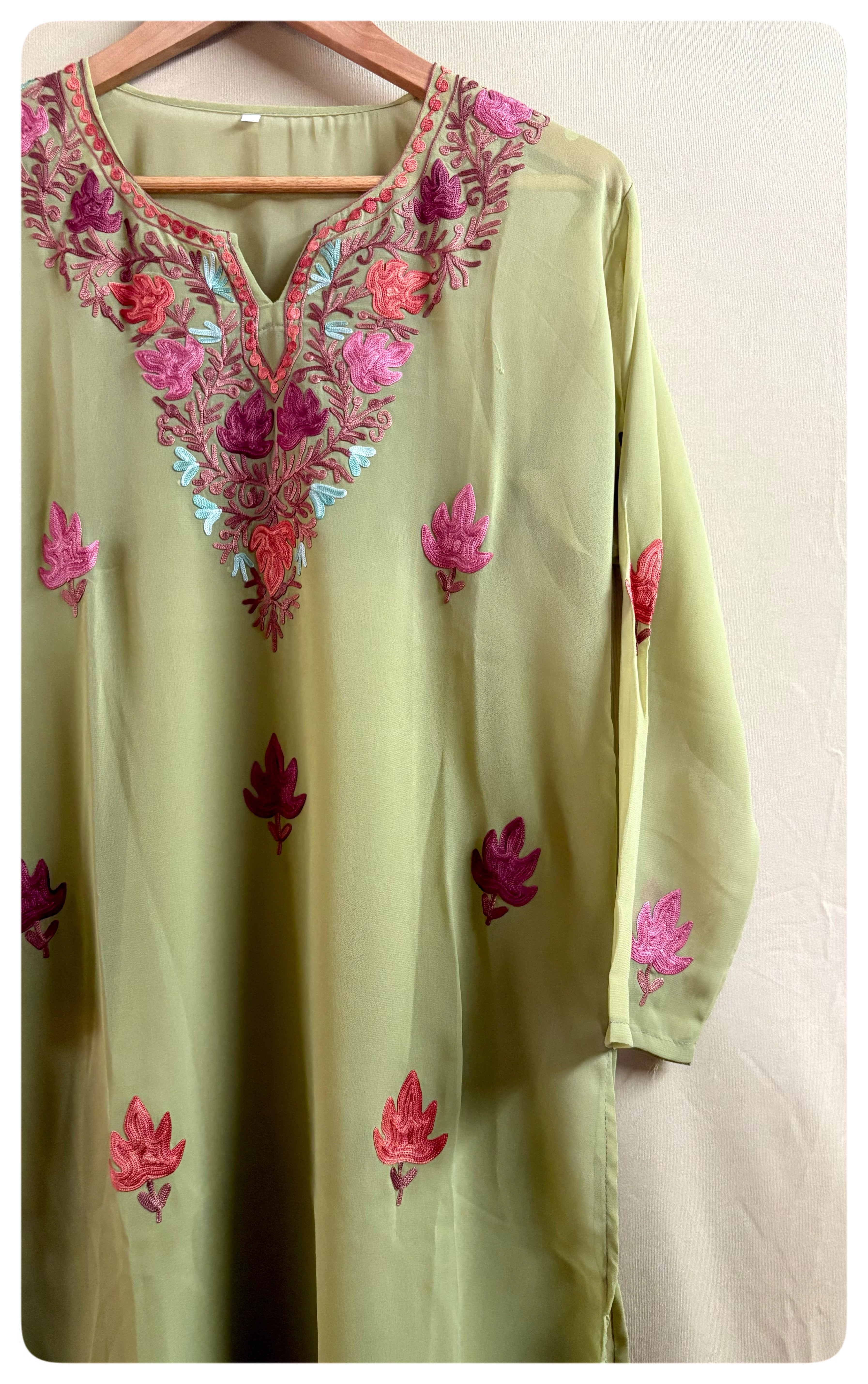 Pistachio green kurta
